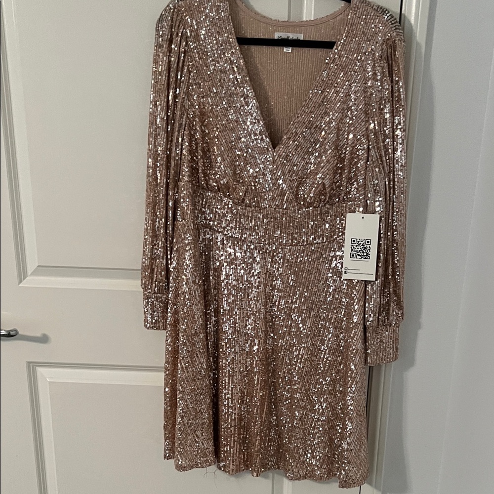 Emerald Sundae Rose Gold Sequin Dress
